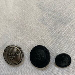 Prada and Versace Black Medusa Buttons